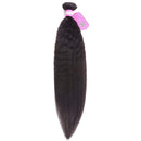 Odir Brazilian Kinky Straight Human Hair 3 Bundlles 16 16 16 inch Yaki Straight Hair Weave Bundles Unprocessed Brazilian Virgin Human Hair Bundles Natural Color Odir