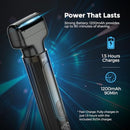 Back Shaver for Men, Ultra-Wide 2" T-Shaped Head, Travel Case, LED 4 in 1 Mens Back Shaver Rechargeable with Long Handle, Safety Lock, IPX7, Multi-Functional Back Trimmer for Men, (Flat Black) Infinity Warehouse