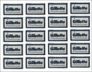 100 Gillette Platinum Blue Double Edge Safety Razor Blades, 20 x 5 7 Oclock