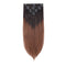MY-LADY Double Weft 100% Remy Clip in Human Hair Extensions Ombre 2 Tone Color Grade 7A Quality Full Head Thick Long Straight 8pcs 18clips Balayage (22" / 22 inch 160g,Natural Black to Medium Brown) MY-LADY