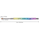 PANA Kolinsky 3D Acrylic Nail Brushes with Liquid Glitter Handle - For Professional Acrylic Powder Liquid Manicure Pedicure (Rainbow Color, Size 5) PANNA