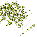 LolliBeads Resin Crystal Round Nail Art Mixed Flat Backs Acrylic Rhinestones Gems,Mix Size 1.5-5 mm, Color Olivine (1200Pcs) LolliBeads