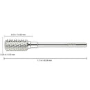 PANA Professional Pana Large Dome Top Barrel Carbide Bit 3/32" Shank Size (Extra Coarse, Silver) PANA