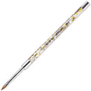 PANA Kolinsky 3D Acrylic Nail Brushes with Liquid Glitter Handle - For Professional Acrylic Powder Liquid Manicure Pedicure (Gold Color, Size 4) PANNA