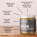 Ora's Amazing Herbal Tattoo Salve, Apothecary-Grade Tattoo Aftercare Balm, Natural Tattoo Ointment for Healed Tattoos, Itch Relief Cream, Skin Soothing, Calming, Deep Moisture & Ink Color Protection Infinity Warehouse