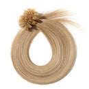 100 Strands Pre Bonded Remy Human Hair U Tip Hair Extensions Nail Tip Italian Keratin Fushion Hairpiece Long Straight Silky For Women