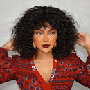 Water Short bob Wigs with Bangs Brazilian Virgin Human Hair Wigs None Lace Front Wigs With Bangs 130% Density Glueless Machine Made Wigs For Black Women 12 Inch¡­ Beafay Hair