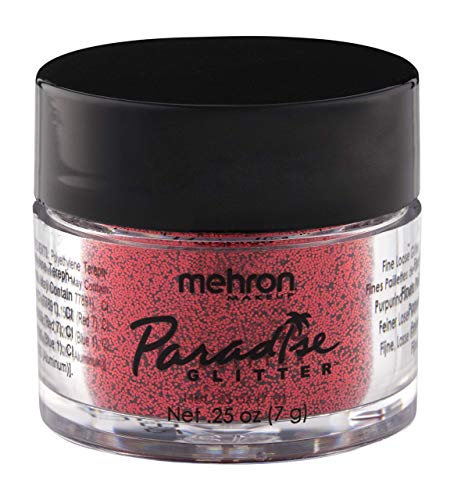 Mehron Makeup Paradise AQ Glitter (.25 oz) (RED) Mehron