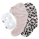 Kitsch Microfiber Hair Towel Wrap for Drying Wet Hair and Microfiber Scrunchies for Frizz Free, Heatless Hair Drying, Cleanse Bundle (Blush, Leopard, White) Kitsch