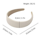 Headbands Women Hair Head Bands - 3 Wide Leather Headband Fashion Cute Hairbands Hair Accessories for Girls and Women Headbands Made of Soft PU (Classics Black Rich Soft Grey) Ivyu