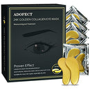 Adofect 25 Pairs 24K Gold Eye Mask Collagen Eye Mask, Under Eye Gel Pads, Under Eye Mask for Deep Moisturizing, Wrinkle, Eye Bags, Dark Circles & Puffiness, Refresh Your Eyes, 25 Pairs Adofect