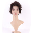 S-noilite Short Brown Curly Hair Wig Women Natural Fluffy Cosplay Daily Party Costume Full Wigs S-noilite