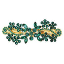 Faship Gorgeous Green Crystal Hair Barrette Clip Faship