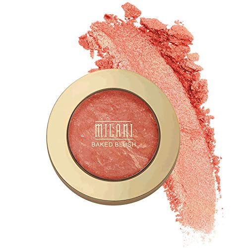 Milani Baked Blush - Corallina (0.12 Ounce) Cruelty-Free Powder Blush - Shape, Contour & Highlight Face for a Shimmery or Matte Finish Milani