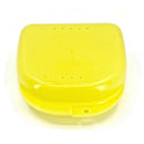 Genco Dental Retainer Case with Vent Holes - Orthodontic container for holding retainers, aligner, night-guard/mouth-guard. Small and Durable retainer case (Yellow) Genco Dental