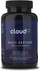 Cloud9 Daily Restore – Liver Detox & Recovery Supplement with Milk Thistle, NAC & B-Vitamins – Energy, Focus & Nutrient Support After Drinking – 120 Capsules – Made in USA Infinity Warehouse