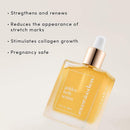 Evereden Nourishing Stretch Mark Cream, 4 fl oz & Golden Belly Serum, 1.7 fl oz | 2 Item Bundle Set | Natural and Clean Pregnancy Skincare Evereden