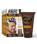 Just For Men Control GX Grey Reducing 2-in-1 Shampoo and Conditioner, Gradual Hair Color for Stronger and Healthier Hair, 4 Fl Oz - Pack of 3 (Packaging May Vary) Just for Men