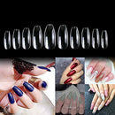 Vivace Clear Full Cover Coffin 500 Acrylic Fake False Nail Tips 10Sizes For Nail Salon Nail Shop (Clear Full Cover Coffin) Vivace