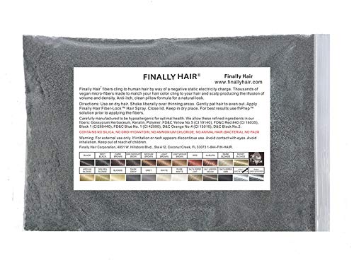 Finally Hair Hair Building Fibers Refill Bag, Light Medium Brown - our lightest brown shade, 56 Grams, Premium Hair Loss Concealer in a Refill Bag