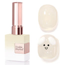 Double Rhythm Translucent Gel Polish Sheer Neutral Natural Light Milky Same Color Same Bottle 15ML Jelly UV Polish Nail Art DIY at Home (Jelly Nude Brown-A1492) Infinity Warehouse