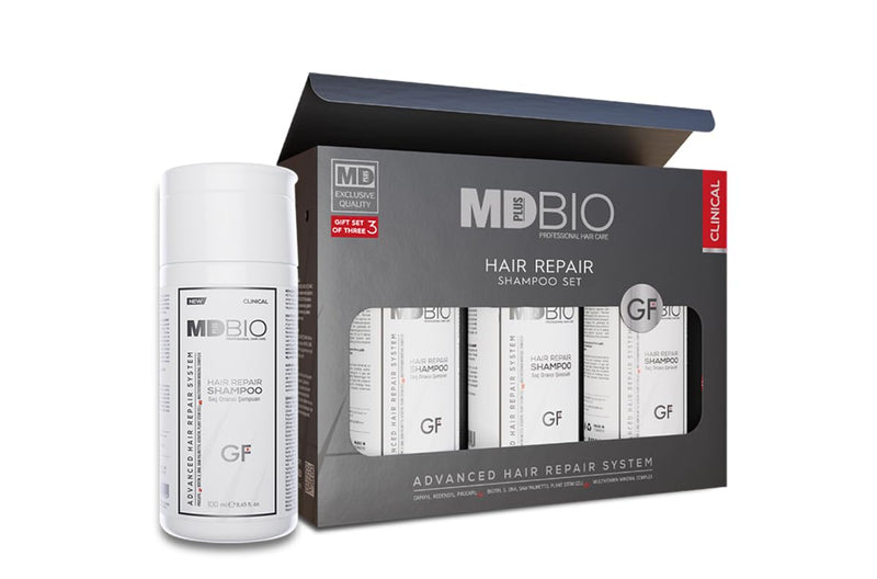 MBBIO Professional Hair Repair Shampoo Set 3 x 3.4oz – Advanced Post-Transplant Care with Growth Factors, Plant Stem Cells & DHT Blockers for Scalp Healing, Hair Strengthening, and Fuller Growth Infinity Warehouse