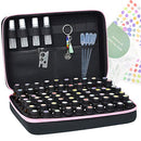 Beschan Essential Oil Storage Case Travel Carrying Oil Holder 70 for 5 10 15 ml Bottles & Roller Bottles with Stickers and Bottle Opener PINK-13.2"Lx9.4"Wx3.7"H BES CHAN