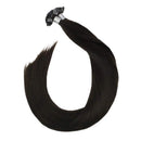 Ugeat Flat Tip Hair Extensions Human Hair 22 Inch Fusion Hair Extensions 50g Keratin Hair Fusion Hair Extensions Black