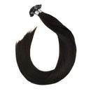 Ugeat Flat Tip Human Hair Extensions 22 Inch Off Black Hair Extensions Keratin Fusion Hair Extensions 50G