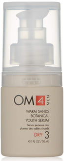 OM4 Dry Step 3 - Warm Sands Botanical Youth Serum (1.0 oz) Organic and Natural Serum for Normal to Dry skin types Organic Male