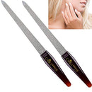 Camila Solingen CS19 Large Professional Sapphire Metal Nail File Pointed for Fingernail and Toenail. Double Sided Coarse Fine for Manicure/Pedicure. Stainless Steel from Solingen Germany (8" 2 Pack) Camila Solingen