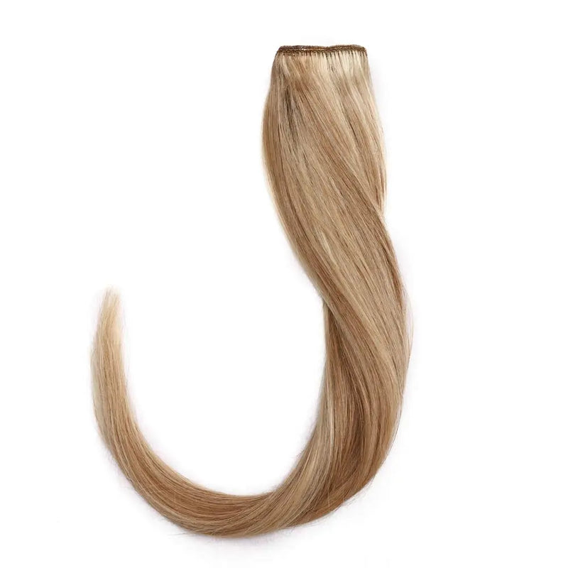 20 Inch Clip in Hair Extensions Human Hair Thin Standard Weft 8 Pcs Clip on Human Hairpieces Highlighted Silky Straight Hair for Women Beauty Balayage