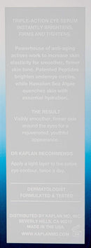 KAPLAN MD Intensive Eye Concentrate, Triple Action Brightener + Essential Hydration, 0.5 oz KAPLAN MD