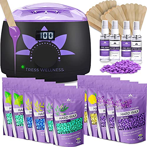 Waxing kit for brazilian wax + Wax Beads for brazilian waxing Tress Wellness