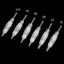 10PCS Permanent Makeup Clear Needle Cartridges for Eyebrow Eyeliner Tattoo Machine 1P/1R/3R/5R/5F/7F (5F) HiTreasure
