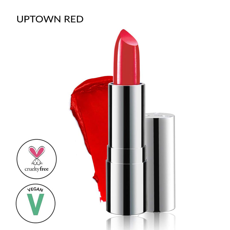 True + Luscious Super Moisture Lipstick - Vegan and Cruelty Free, Non Toxic Formula - 0.12oz, Shade: Uptown Red True + Luscious