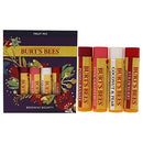 Burt’s Bees Holiday Gift, 4 Lip Balm Stocking Stuffer Products, Beeswax Fruit Set - Pomegranate, Sweet Mandarin, Coconut and Pear & Watermelon (Old Version) Burt's Bees