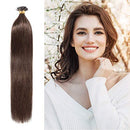 18 Inches I Tip Remy Human Hair Extensions 100 Strands/Pack Pre Bonded Keratin Stick In Hair Extensions Cold Fusion Hair Piece Long Straight For Women