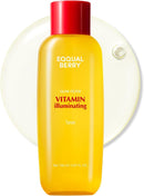 EQQUALBERRY Vitamin Illuminating Toner - Brightening Vitamin C & Niacinamide 3% | Gentle Daily Exfoliating | Skin-Prep Hydration for Glowy Skin(5.07 fl.oz / 150ml) Infinity Warehouse