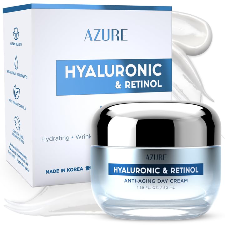 Azure Dermatologist Tested 24K Gold & Collagen Face Moisturizer - K Beauty Anti-Aging Face Cream for Firming & Skin Tightening Face Cream - Korean Skincare - All Skin Type 1.69 fl oz Infinity Warehouse