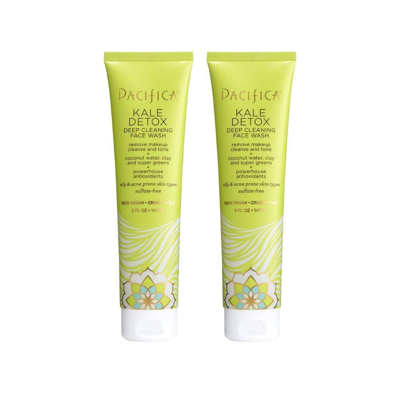 Pacifica Beauty Kale Detox Deep Cleansing Face Wash, 5 Fl Oz, Pack of 2 Pacifica