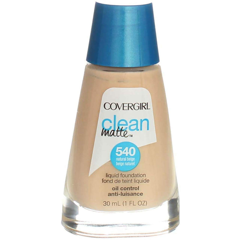 CoverGirl Clean Oil Control Liquid Makeup, Natural Beige 540 1 fl oz (30 ml) COVERGIRL