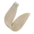Fshine Tape In Hair Extensions 20 Inch Double Sided Adhesive Tape In Human Hair Color 60 Platinum Blonde Tape On Extensions Remy Hair 50 Grams 20 Pcs Seamless Pu Tape In Hair Fshine Store