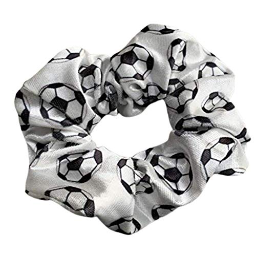 Sportybella Soccer Scrunchie, Soccer Hair Accessories, Premium Velvet No Crease Soccer Hair Scrunchies Gift for Girls Sportybella