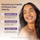 NAD+, Resveratrol, Berberine, & Biotin Anti-Aging Gummy - Hair, Skin, Nails & Joint Supplement - Collagen Peptides, Keratin, Zinc, Vitamin K2 & D3 Gummies -Regeneration- Non-GMO - Made in USA 60 Count Infinity Warehouse