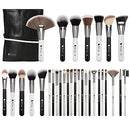 DUcare Makeup Brushes Set Professional Panda Series Makeup Brush Set 31Pcs Kabuki Foundation Blending Face Powder Blush Concealers Eye Shadows With Leather Case Organizer DUcare