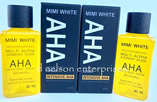 Mimi White AHA Body Serum, 2 Bottles x 30ml Mimi White