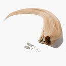 MY-LADY Clip in 100% Remy Human Hair Extensions Highlighted Highlight Full Head 8pcs 18clips Short Soft Silky Straight 10" / 10 inch 70g,