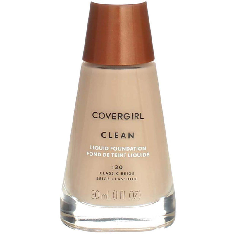COVERGIRL Clean Makeup Foundation Classic Beige 130, 1 oz (packaging may vary) COVERGIRL