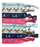 8 Piece Lacrosse Hair Elastic Set - Girls Lacrosse Hair Accessories - No Crease Lacrosse Hair Elastics Set - Lacrosse Set - Lacrosse Accessories for Players, Women, Girls, Coaches, Teams, Leagues - MA Sportigift
